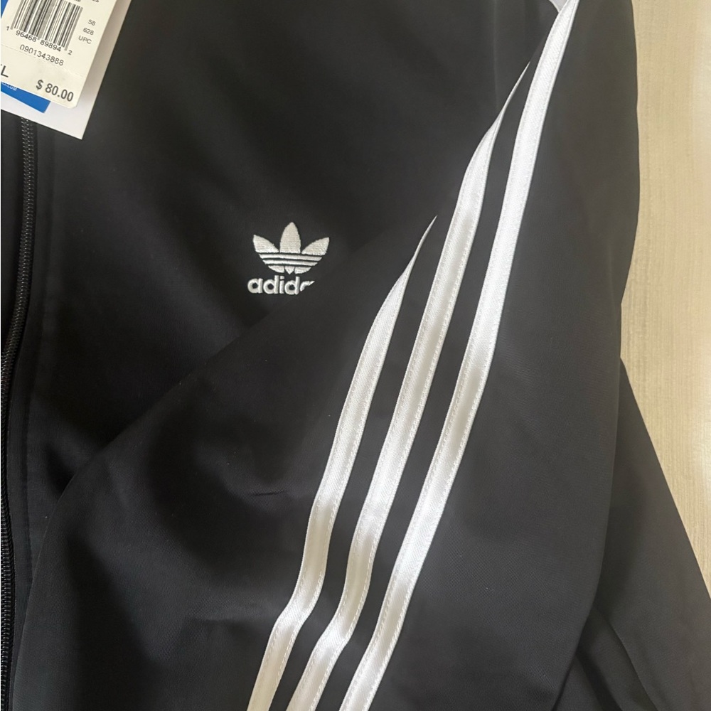 adidas Black Track Jacket with White Stripes and Red Beastie Boys logo Mens xl - Picture 8 of 8